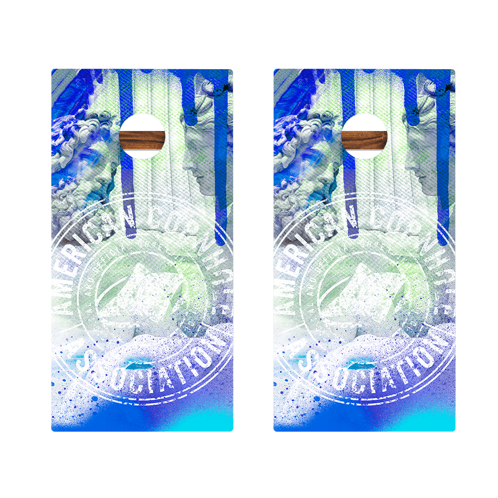 ACA Street Art Tournament Badge Gold Series Cornhole Boards - American Cornhole Association