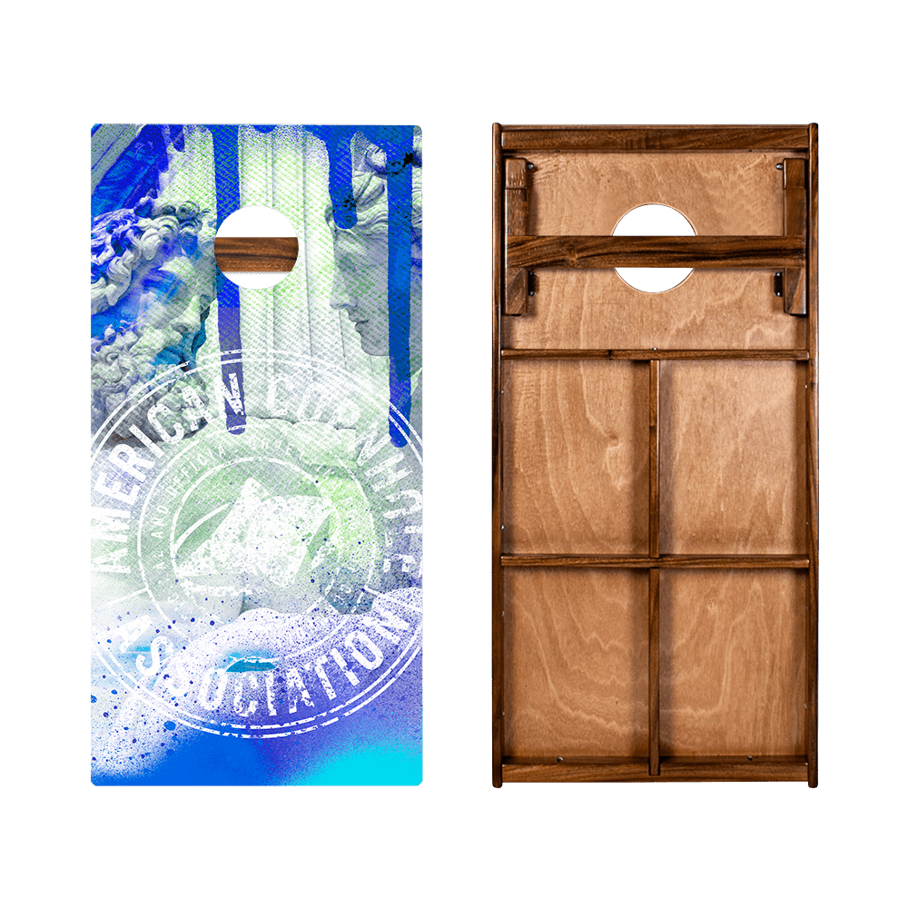 ACA Street Art Tournament Badge Gold Series Cornhole Boards - American Cornhole Association
