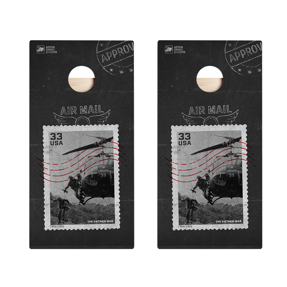 Airmail Stamp Star Cornhole Boards - ACA - 000285 | American Cornhole Association