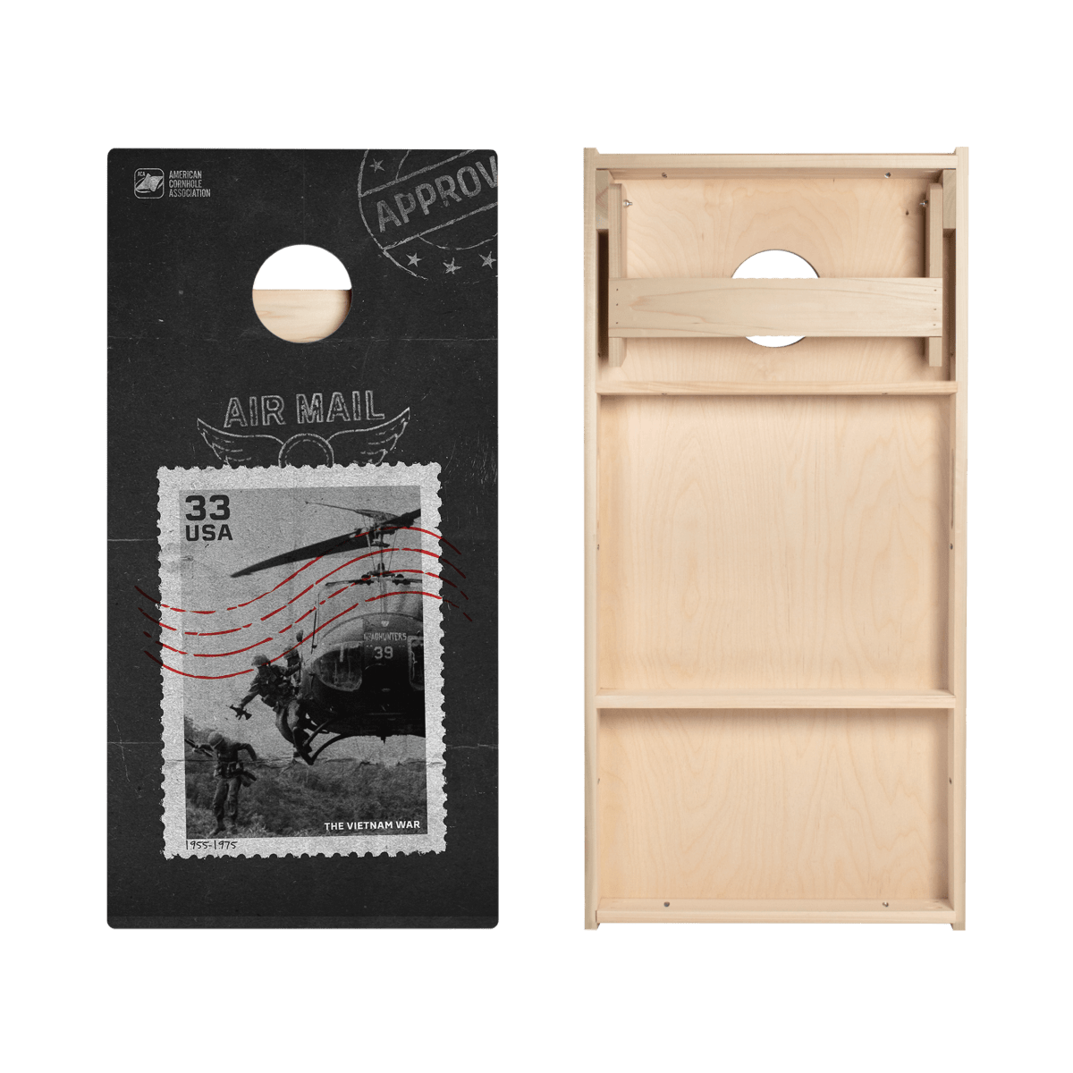 Airmail Stamp Star Cornhole Boards - ACA - 000285 | American Cornhole Association