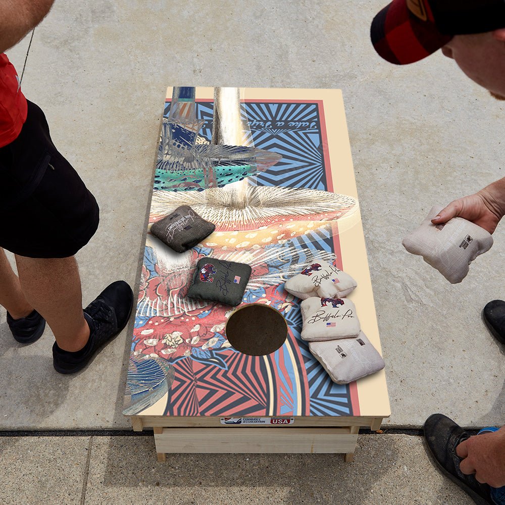 Alice in Mushroom Land Star Cornhole Boards - ACA - 000490 | American Cornhole Association