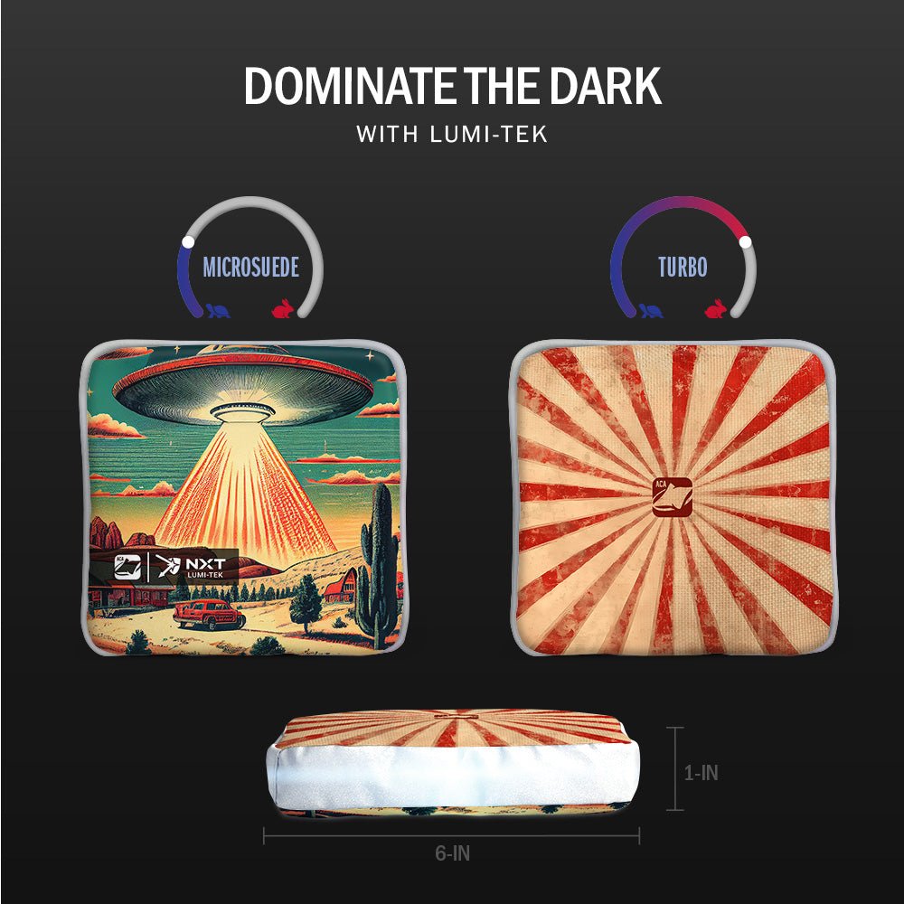 Alien Ambush Orange NXT Lumi - Tek Cornhole Bags, - American Cornhole Association