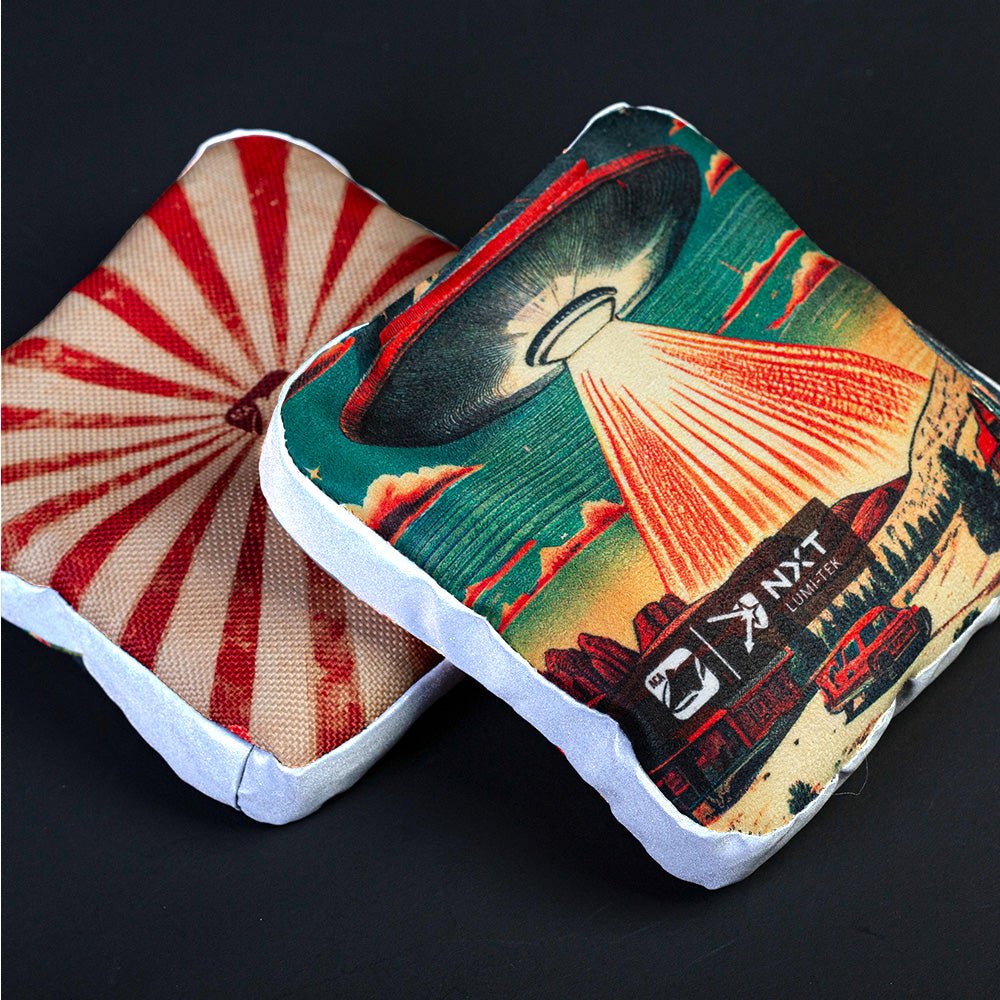 Alien Ambush Orange NXT Lumi - Tek Cornhole Bags, - American Cornhole Association