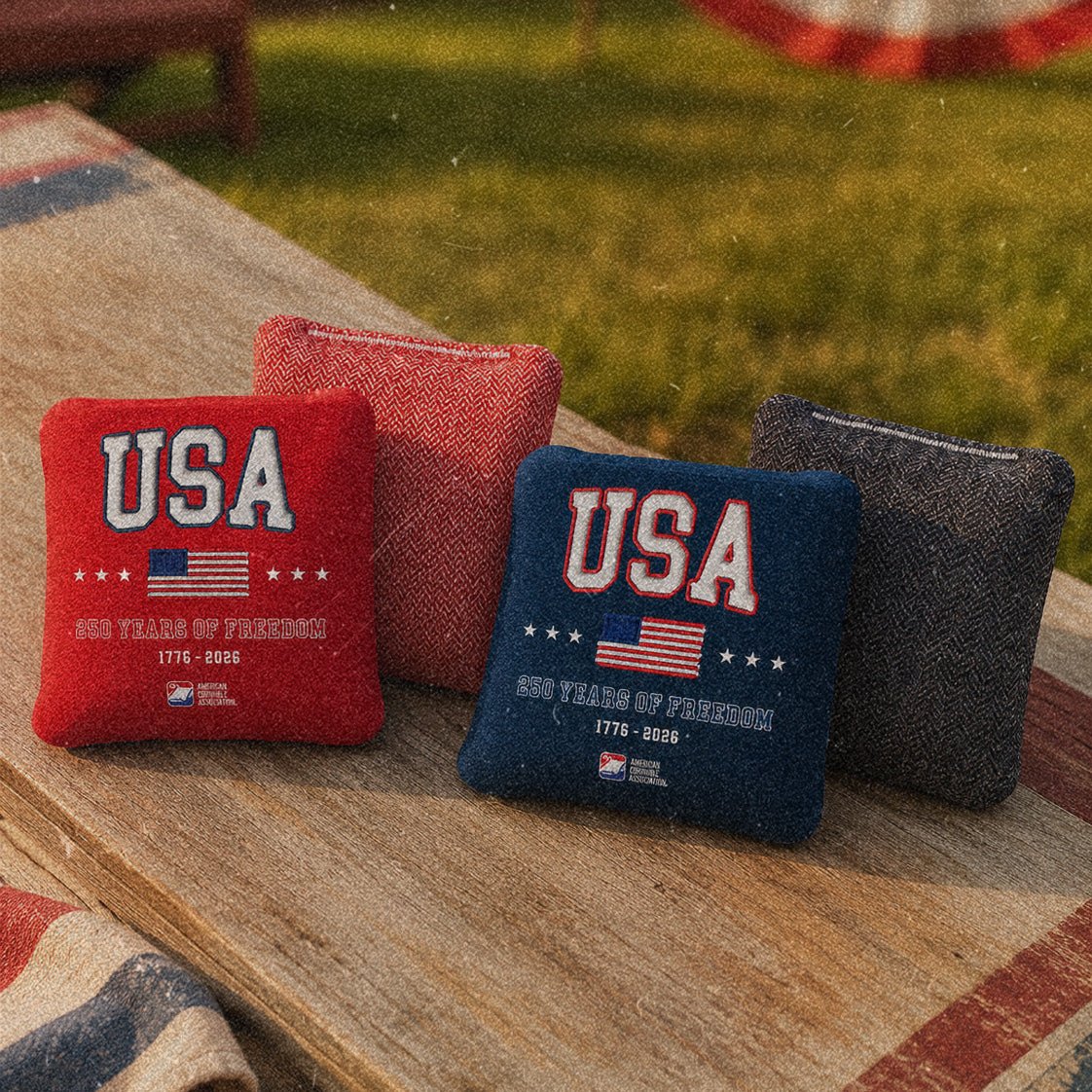 America 250 Years of Freedom Limited Edition Cornhole Set - | American Cornhole Association