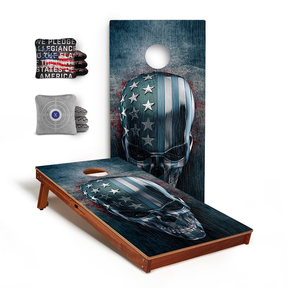 American Skull Sig Pro 2x4 Regulation Cornhole Bundle - | American Cornhole Association
