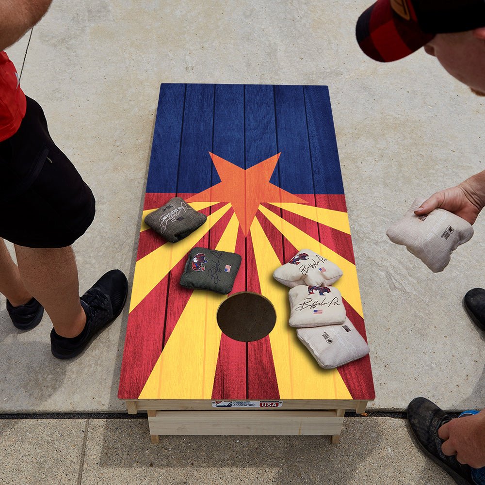 Arizona Flag Star Cornhole Boards - ACA - 000109 | American Cornhole Association