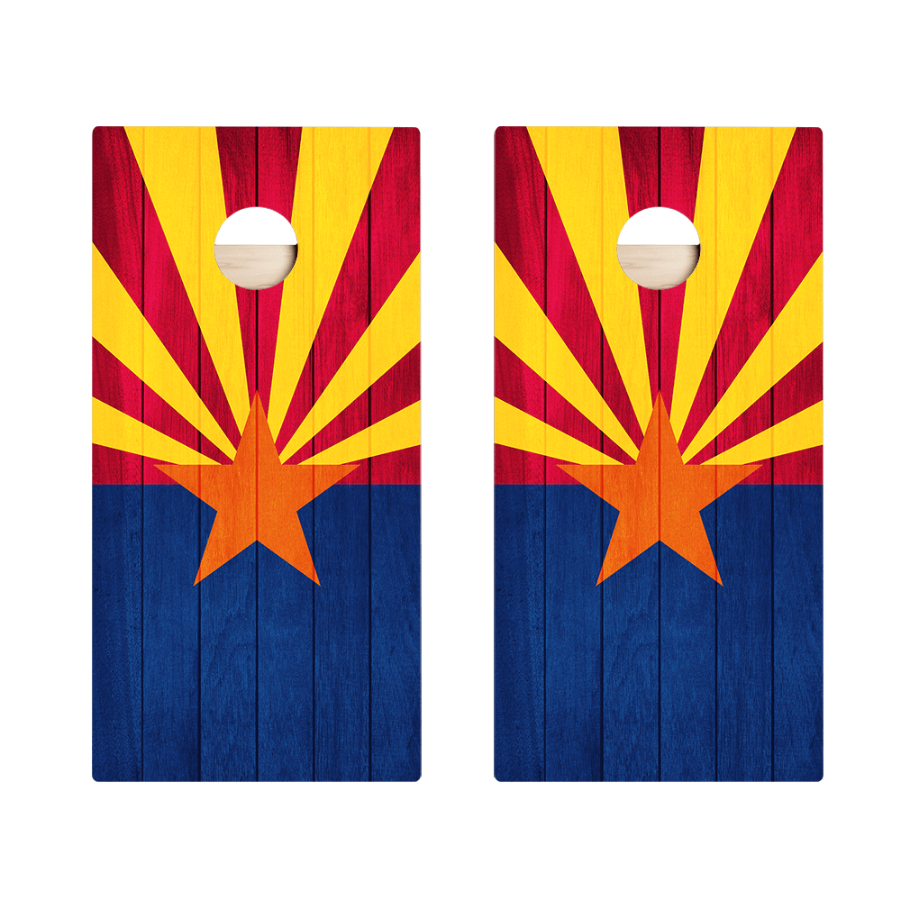 Arizona Flag Star Cornhole Boards - ACA - 000109 | American Cornhole Association