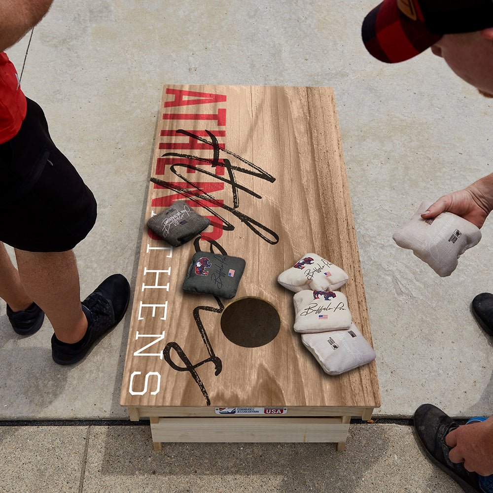 Athens Campus Gameday Star Cornhole Boards - ACA - 000200 | American Cornhole Association