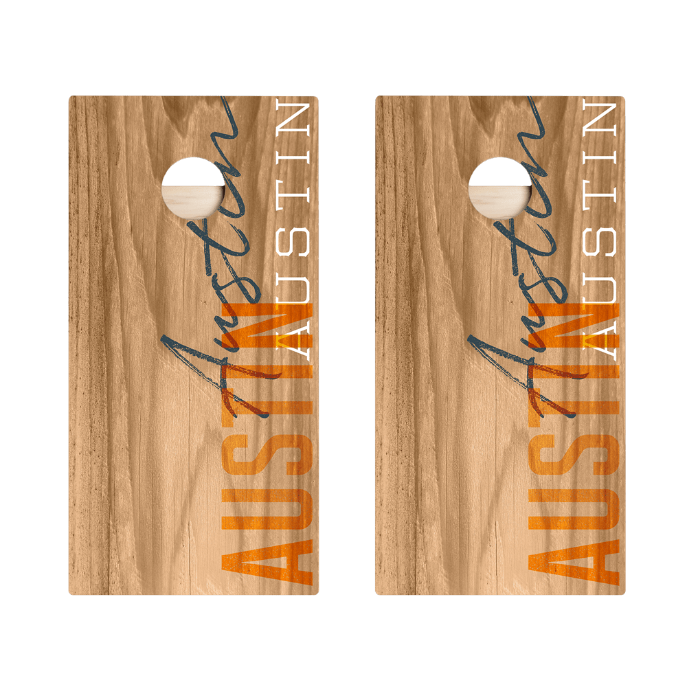 Austin Campus Gameday Star Cornhole Boards - ACA - 000201 | American Cornhole Association