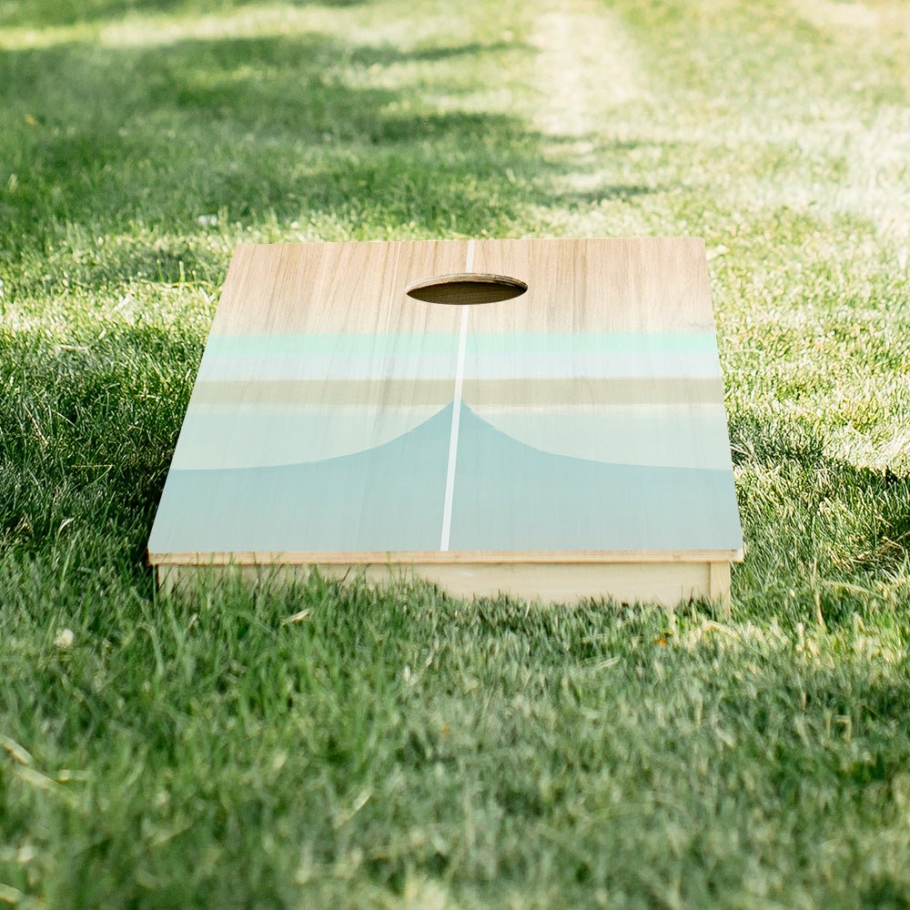 Bamboo Wood Watercolor Surf Star Cornhole Boards - ACA - 000542 | American Cornhole Association