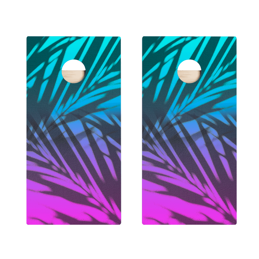 Beach Gradient Blue Star Cornhole Boards - ACA - 000155 | American Cornhole Association