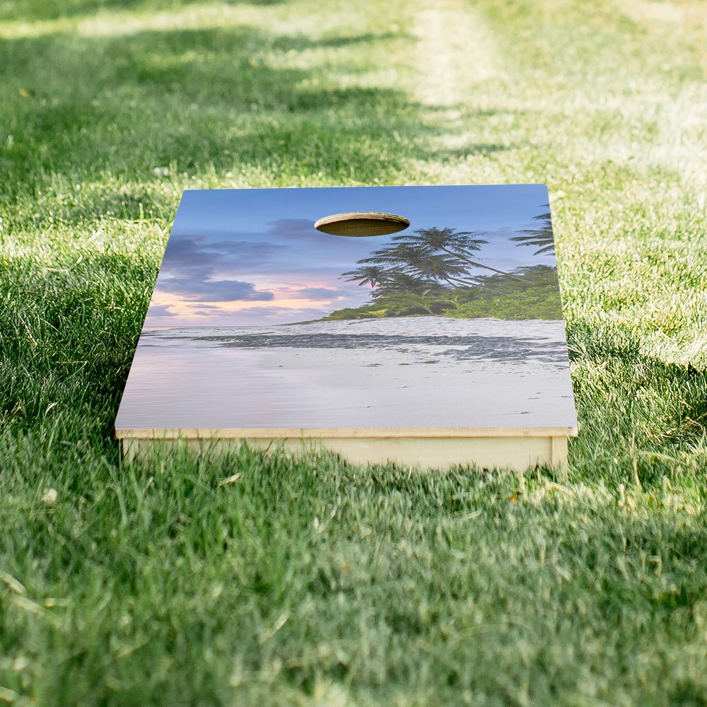 Beach Scene Star Cornhole Boards, - American Cornhole Association