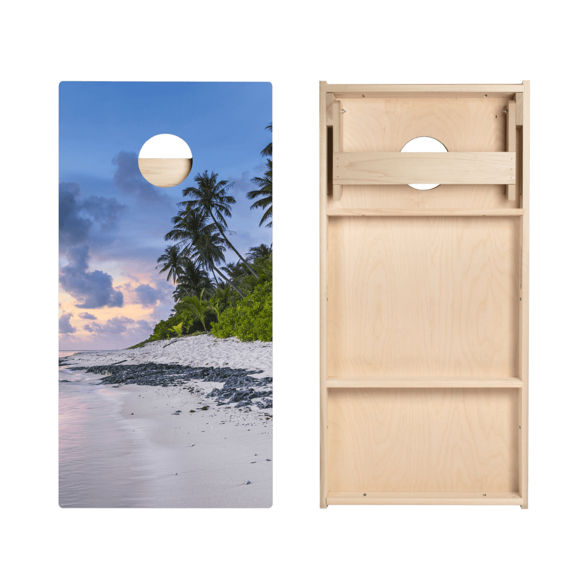 Beach Scene Star Cornhole Boards, - American Cornhole Association