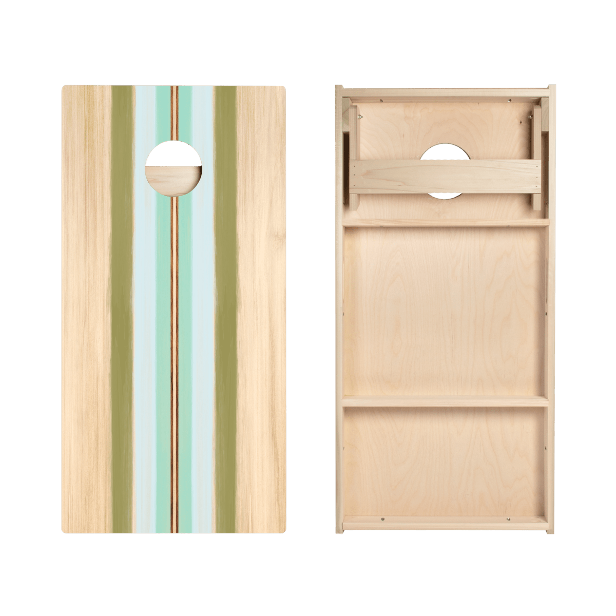 Beachy Retro Stripes Star Cornhole Boards, - American Cornhole Association