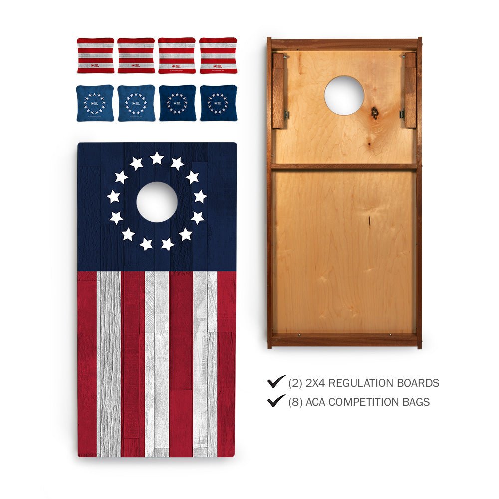 Betsy Ross Sig Pro 2x4 Regulation Cornhole Bundle - | American Cornhole Association
