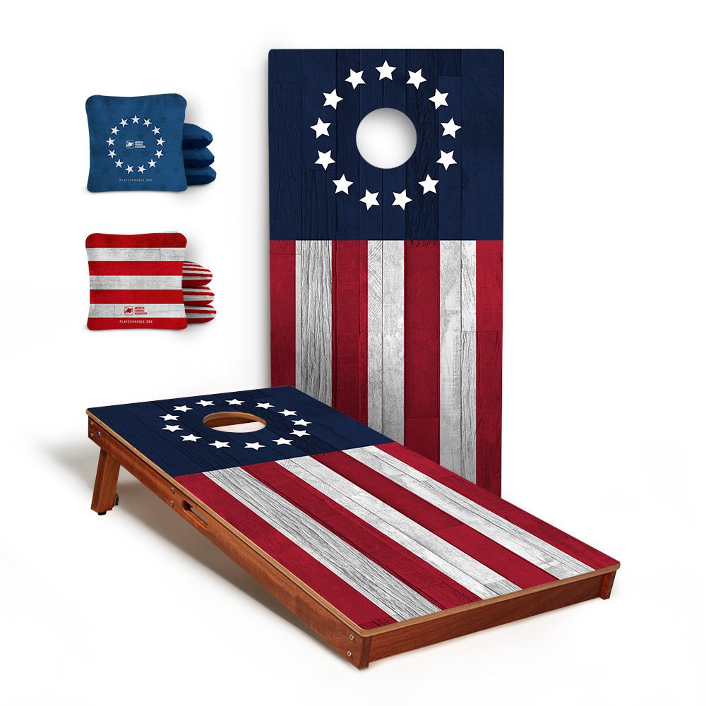 Betsy Ross Sig Pro 2x4 Regulation Cornhole Bundle - | American Cornhole Association