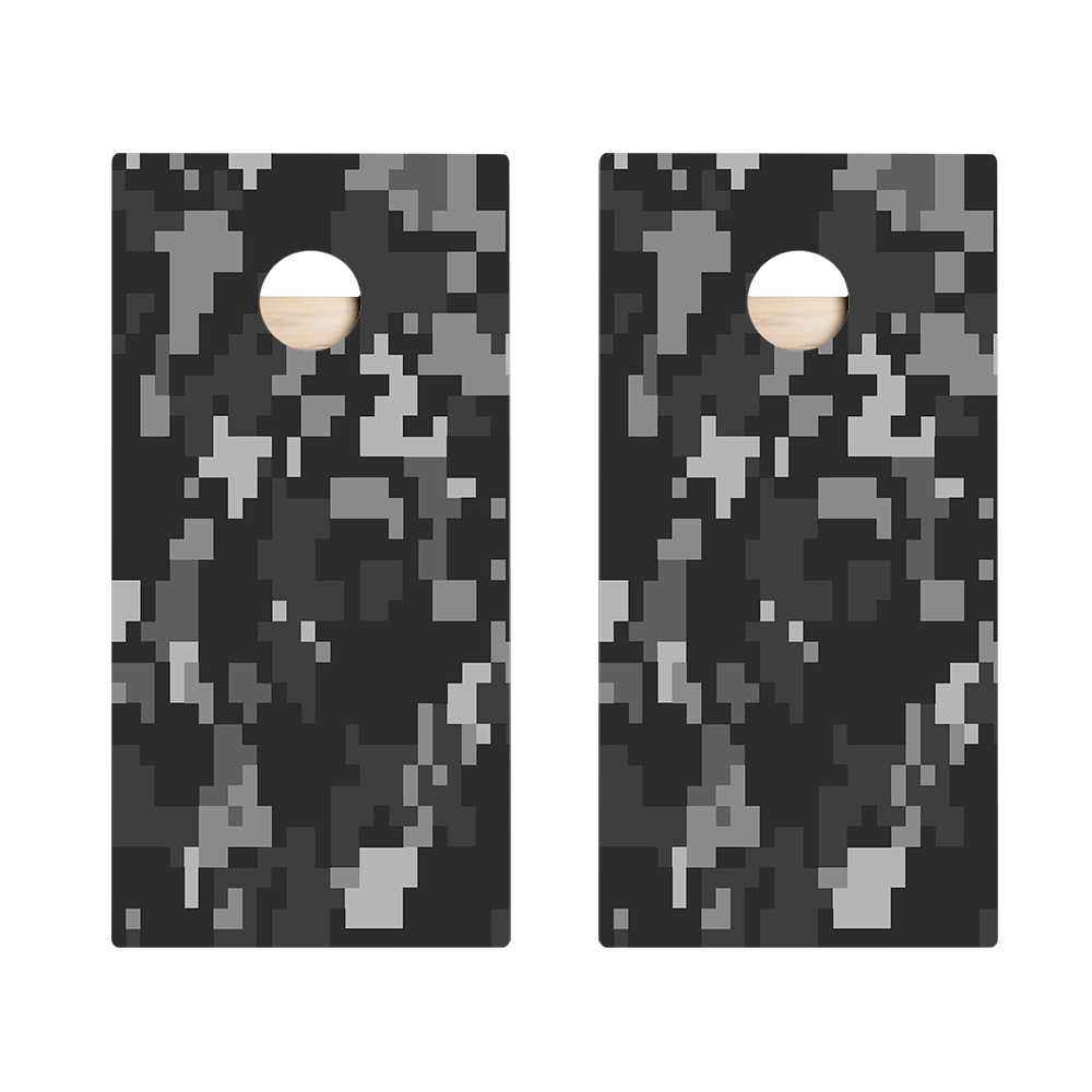 Black Digital Camo Star Cornhole Boards, - American Cornhole Association