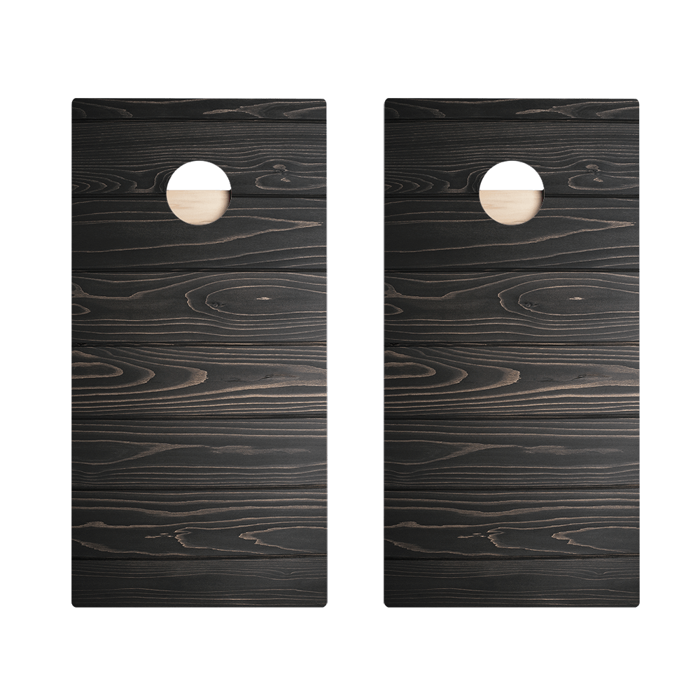 Black Stained Large Panel Wood Star Cornhole Boards, - American Cornhole Association