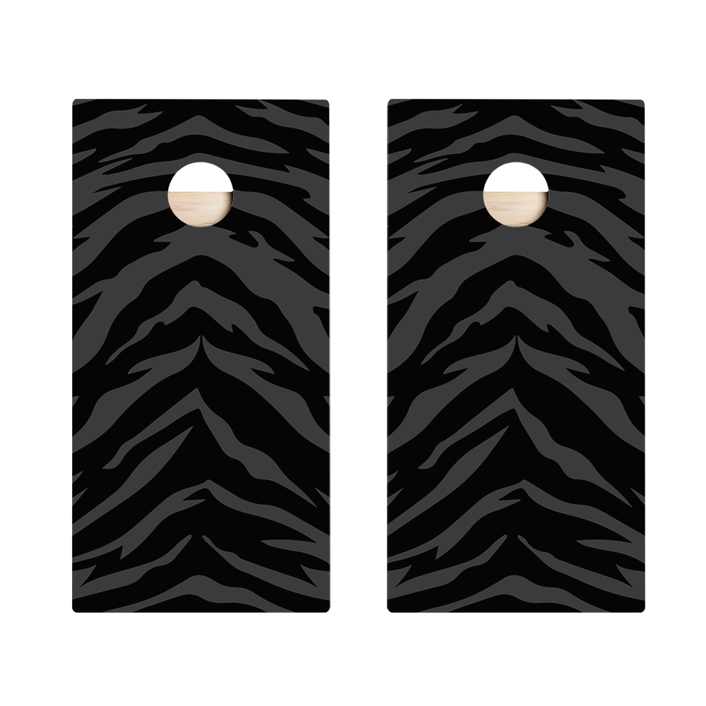 Black Tiger Stripes Star Cornhole Boards, - American Cornhole Association