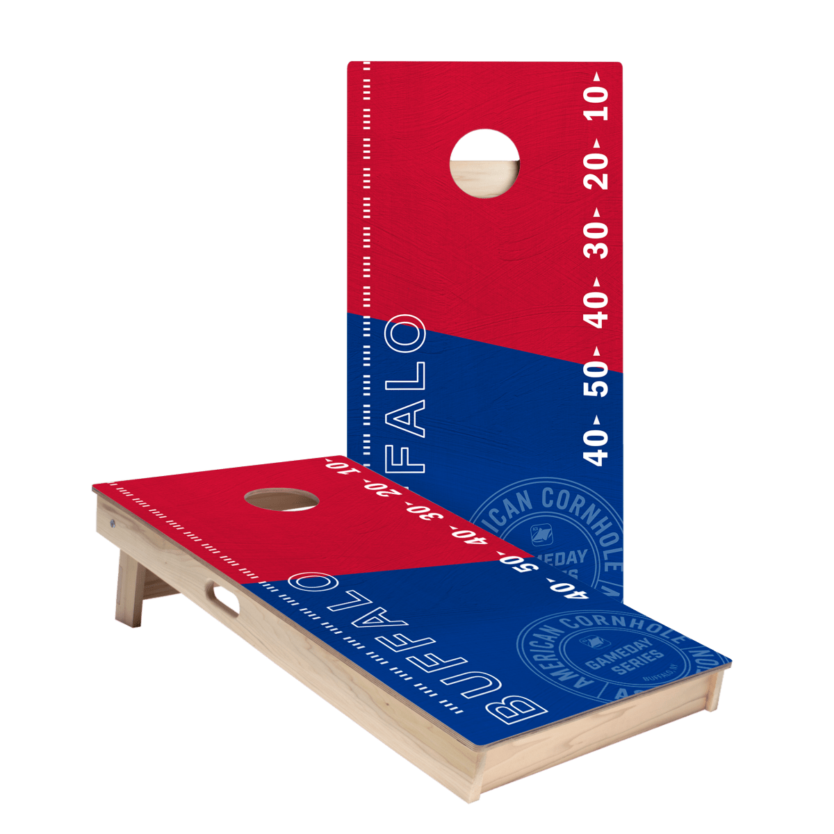Buffalo Football Gameday Stadium Star Cornhole Boards.