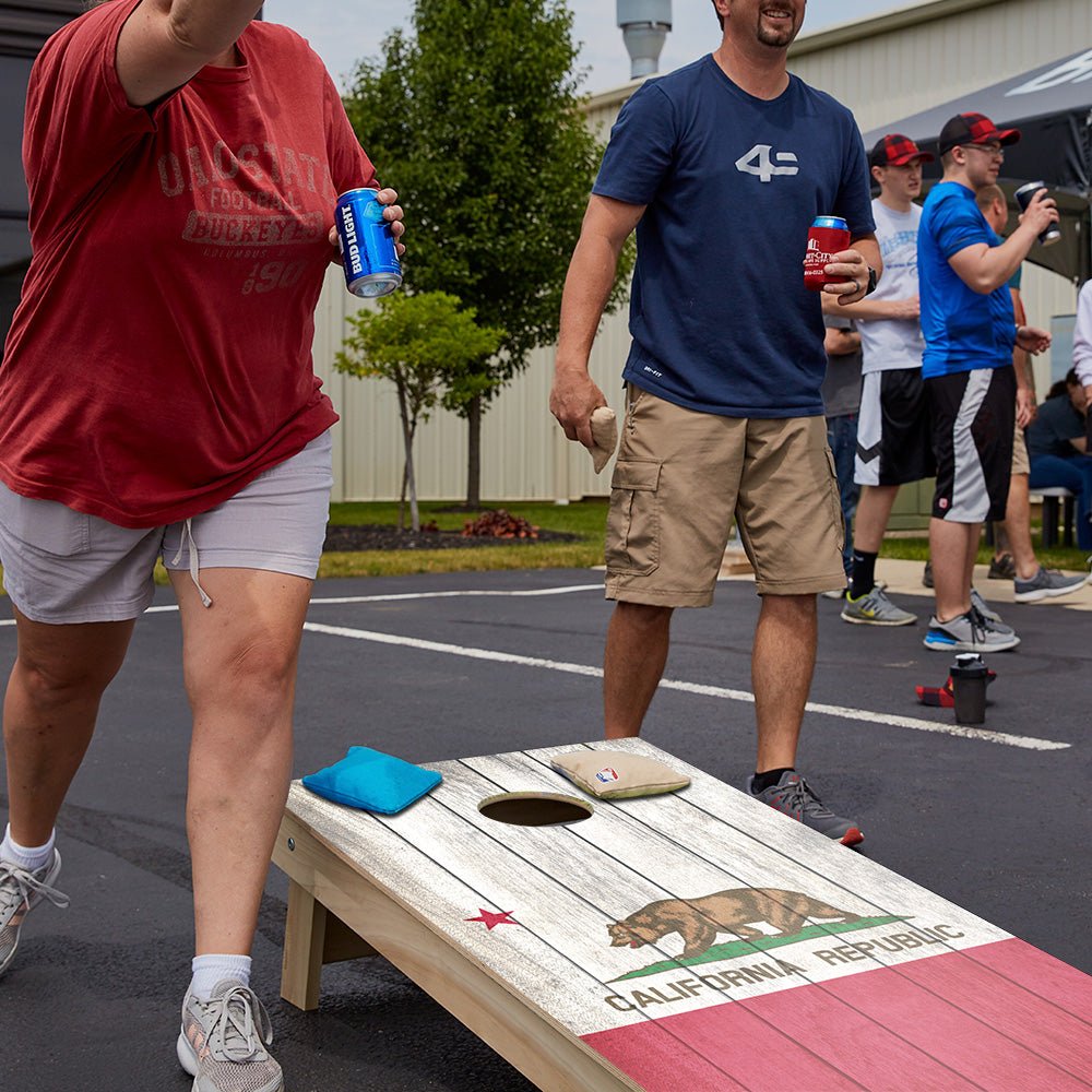 California Bear Flag Star Cornhole Boards - ACA - 000035 | American Cornhole Association