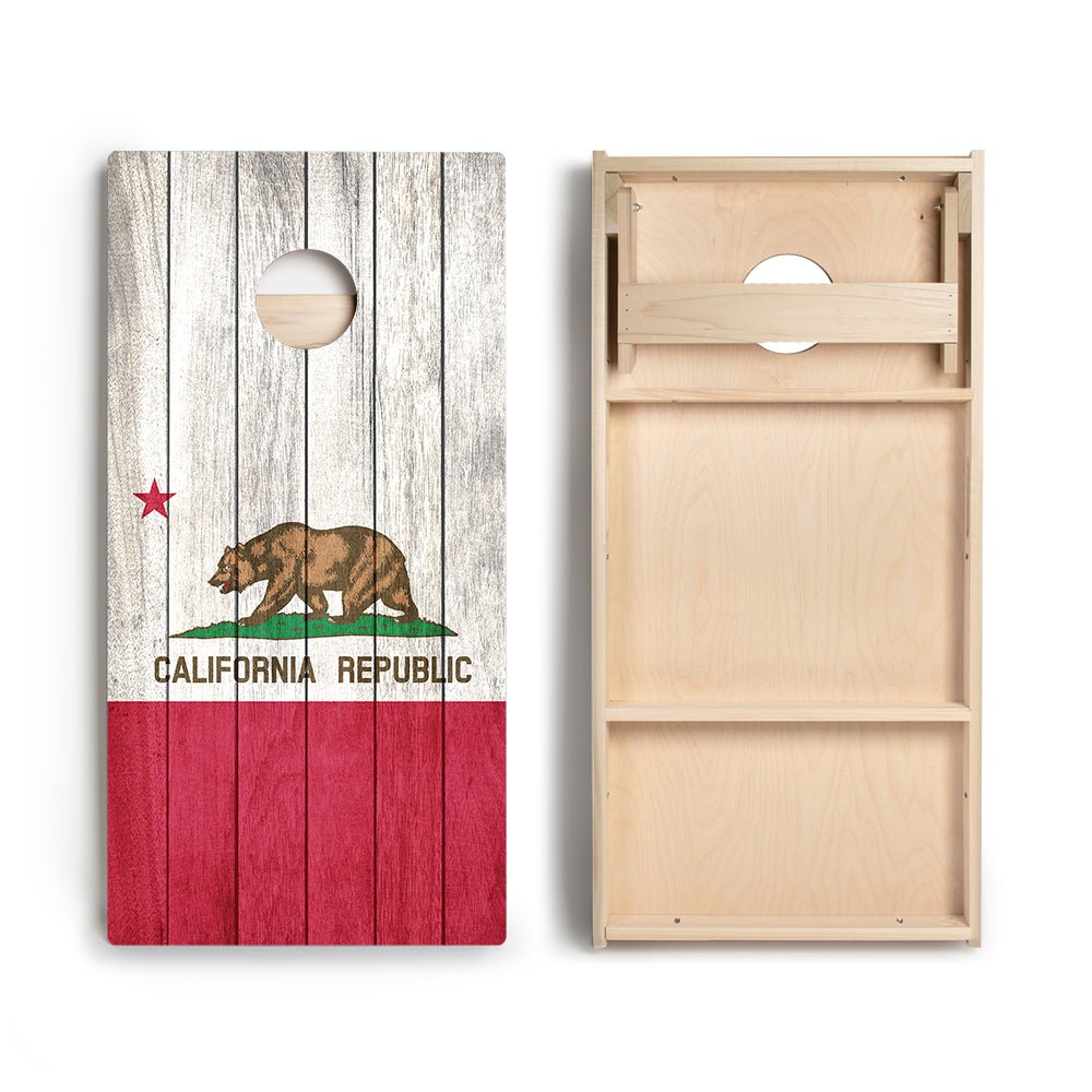 California Bear Flag Star Cornhole Boards - ACA - 000035 | American Cornhole Association