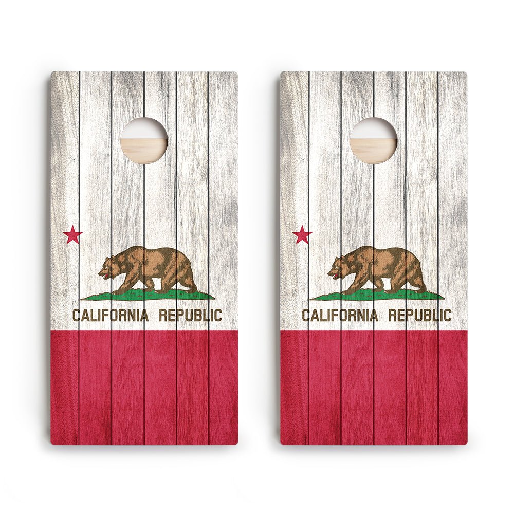 California Bear Flag Star Cornhole Boards - ACA - 000035 | American Cornhole Association