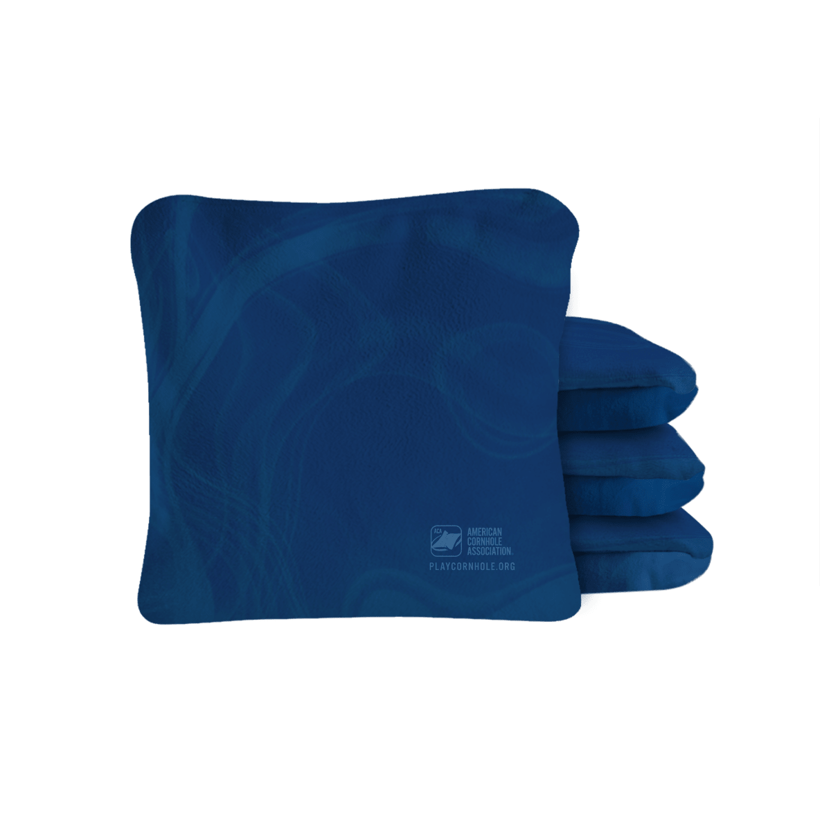 Classic Blue Lock Shot Cornhole Bags with dual-sided microsuede control fabric by the American Cornhole Association.
