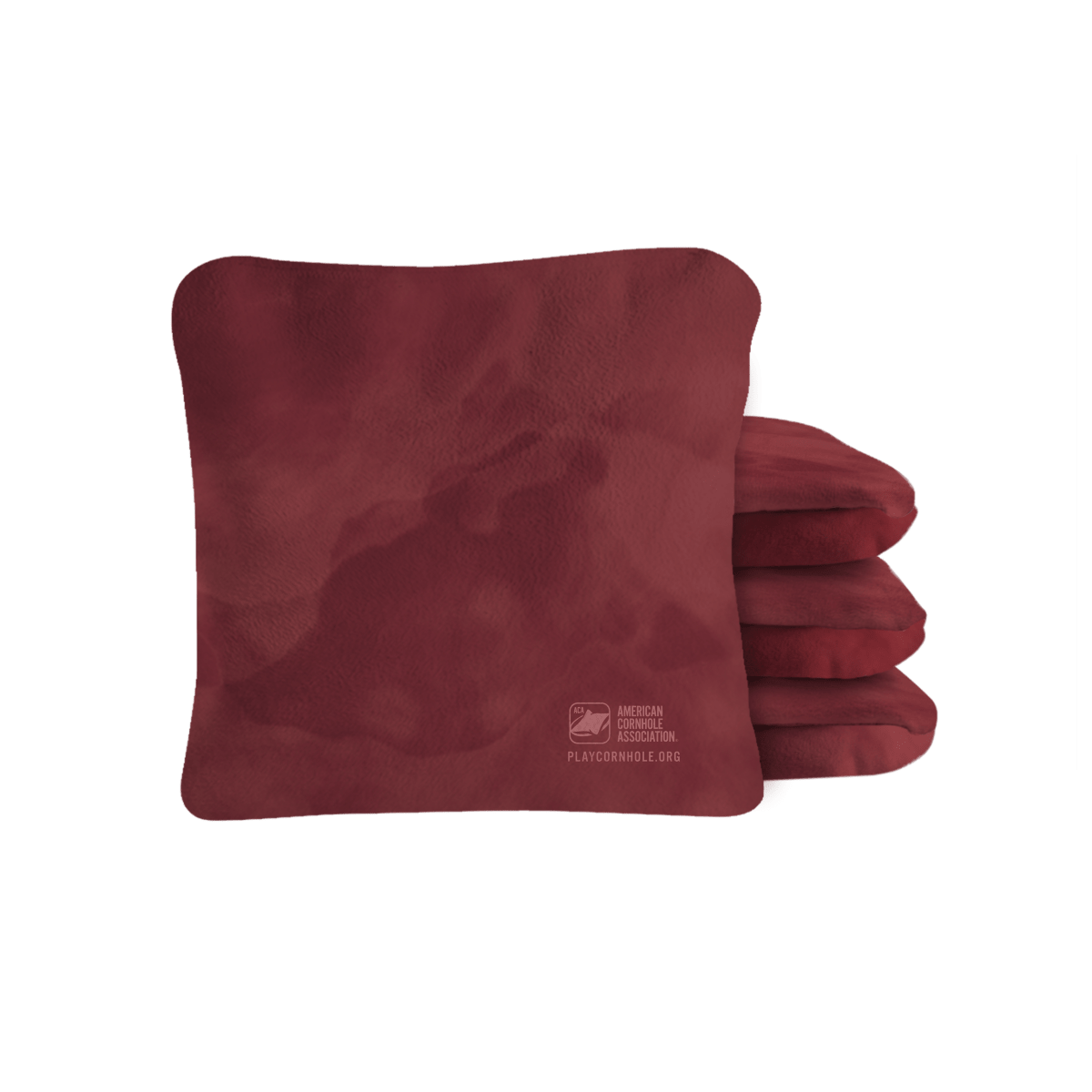 Classic Red Lock Shot Cornhole Bags with dual-sided microsuede control fabric by the American Cornhole Association.