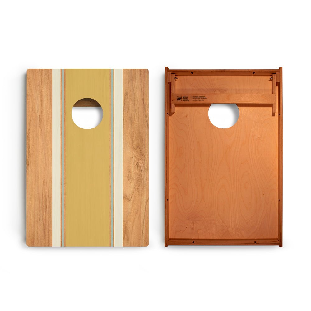 Classic Stripes Light Blue Wood Backyard 2300 Cornhole Boards - WACA-900464 | American Cornhole Association
