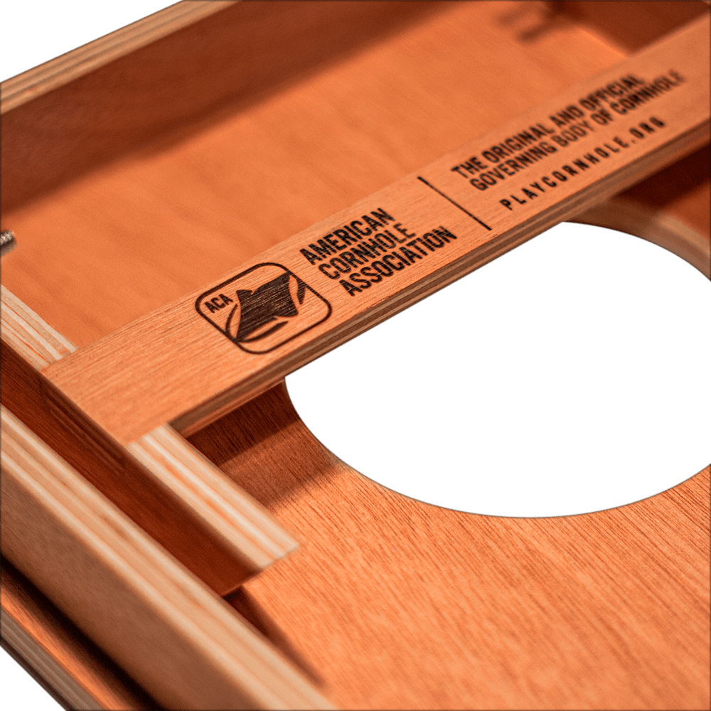 Classic Stripes Mahogany Cream, Blue, and Mauve Backyard 1x2 ft Cornhole Boards, - American Cornhole Association