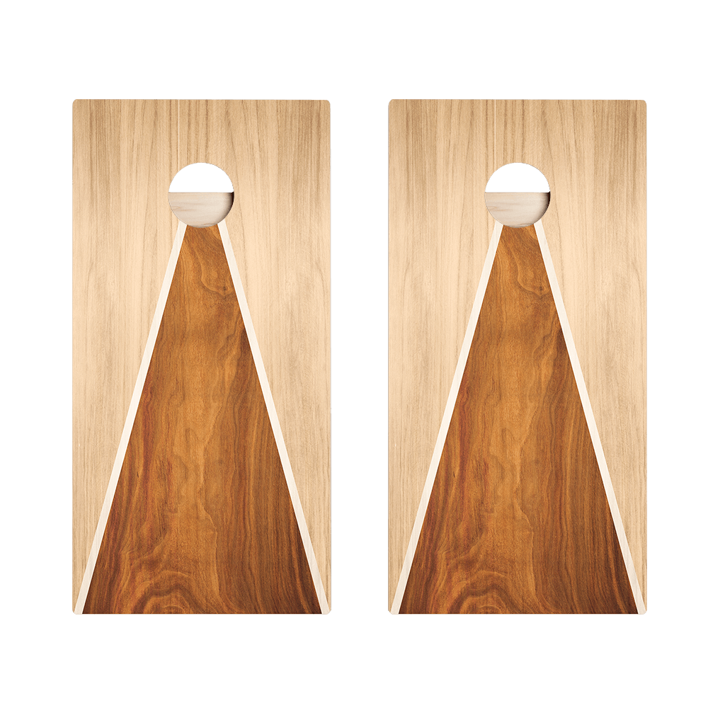 Classic Triangle - Mixed Wood Star Cornhole Boards - ACA - 000438 | American Cornhole Association