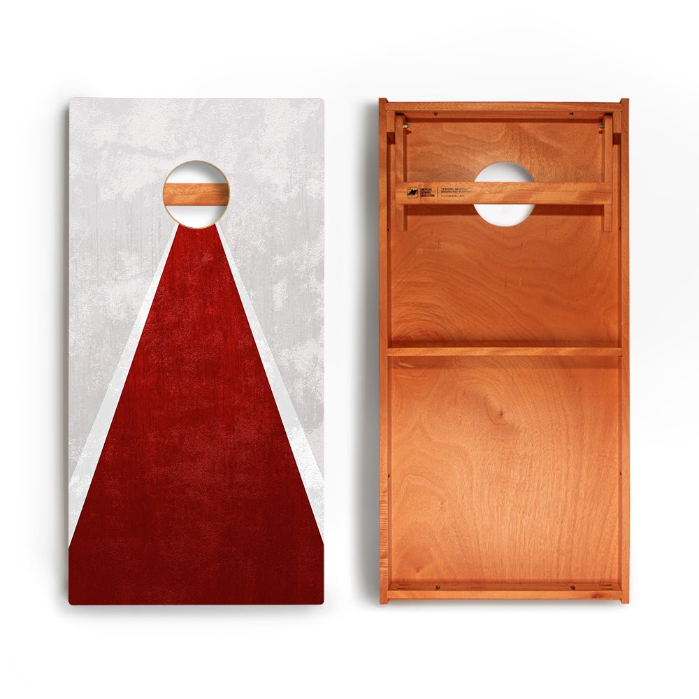 Classic Triangle Red Distressed Backyard 2400 Cornhole Boards - WACA-000460 | American Cornhole Association