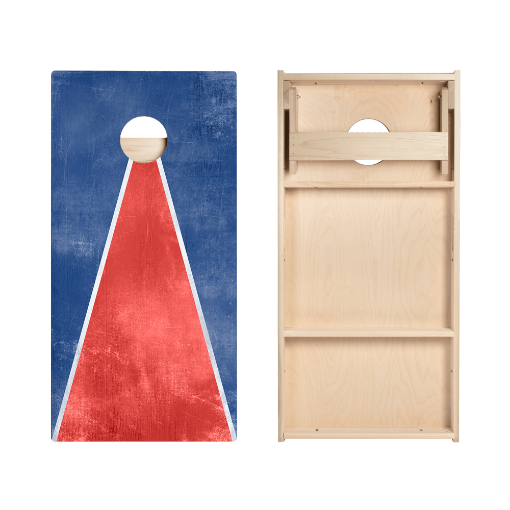 Classic Triangle - Red, White, Blue Star Cornhole Boards, - American Cornhole Association