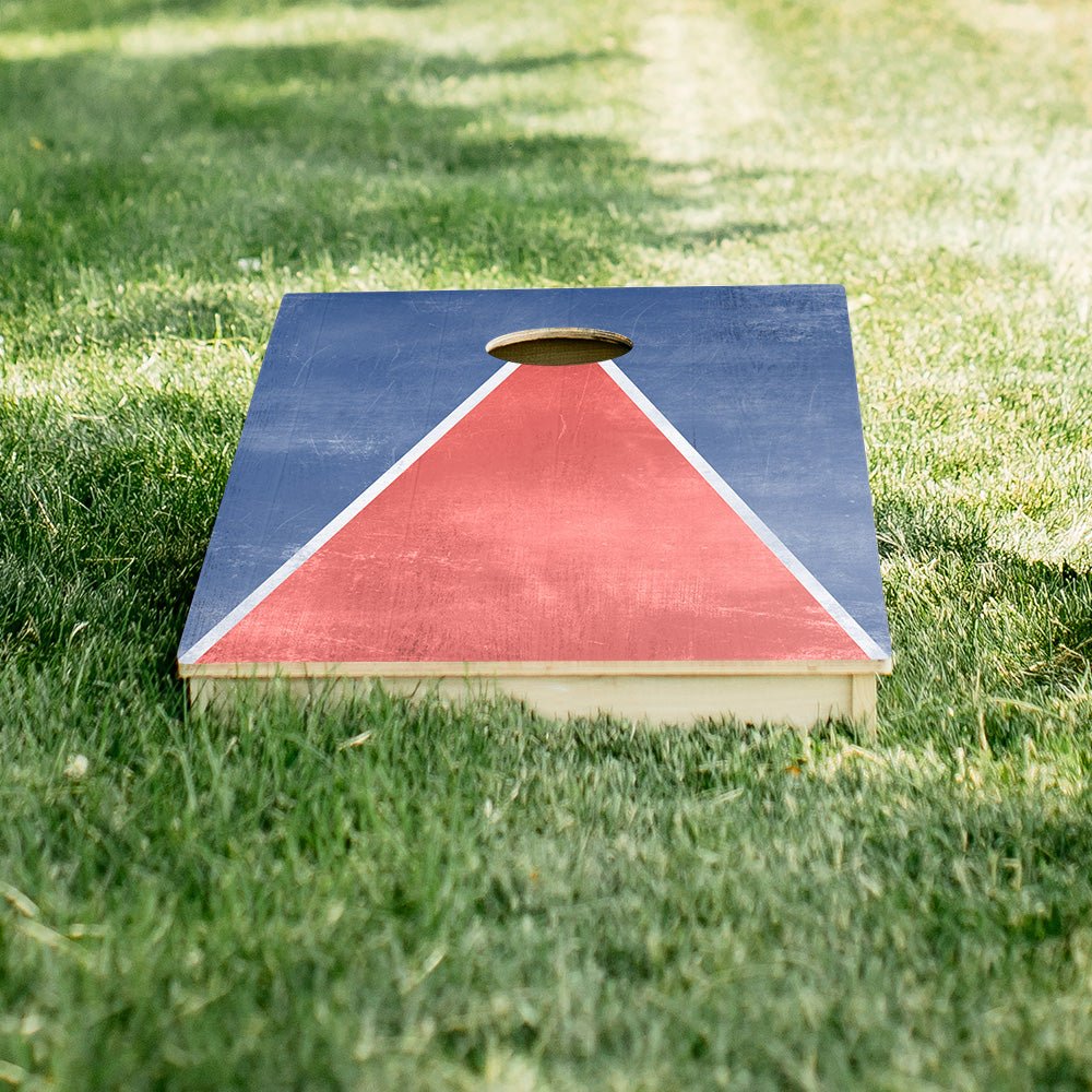 Classic Triangle - Red, White, Blue Star Cornhole Boards, - American Cornhole Association
