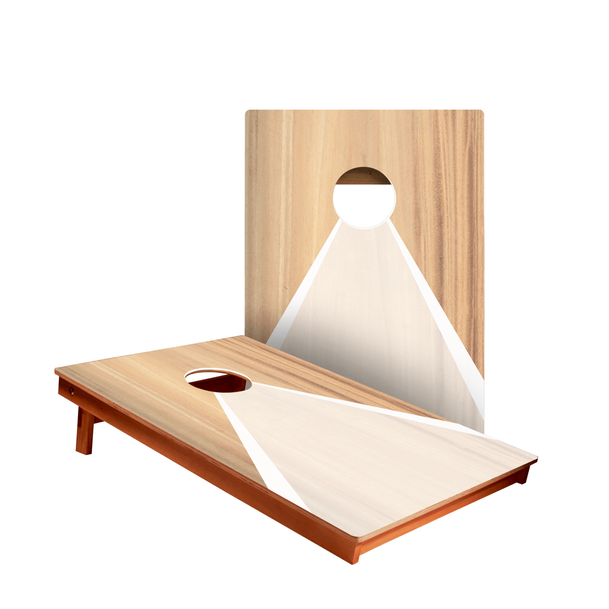 Classic White Wood Triangle Backyard 2300 Cornhole Boards - WACA-900461 | American Cornhole Association