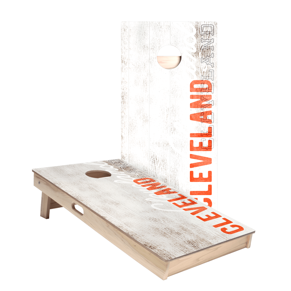 Cleveland Football Vintage Gameday Star Cornhole Boards, - American Cornhole Association