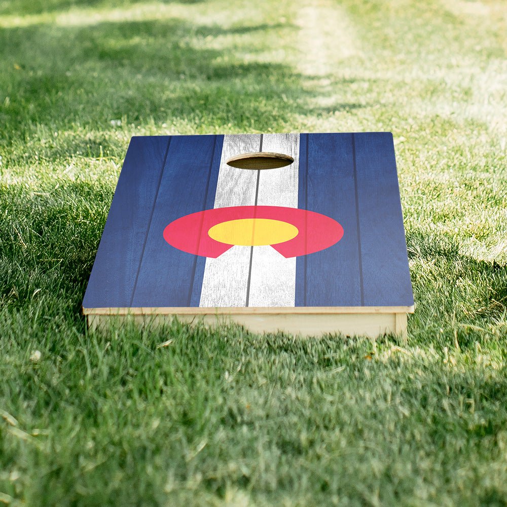 Colorado Flag Star Cornhole Boards - ACA - 000111 | American Cornhole Association