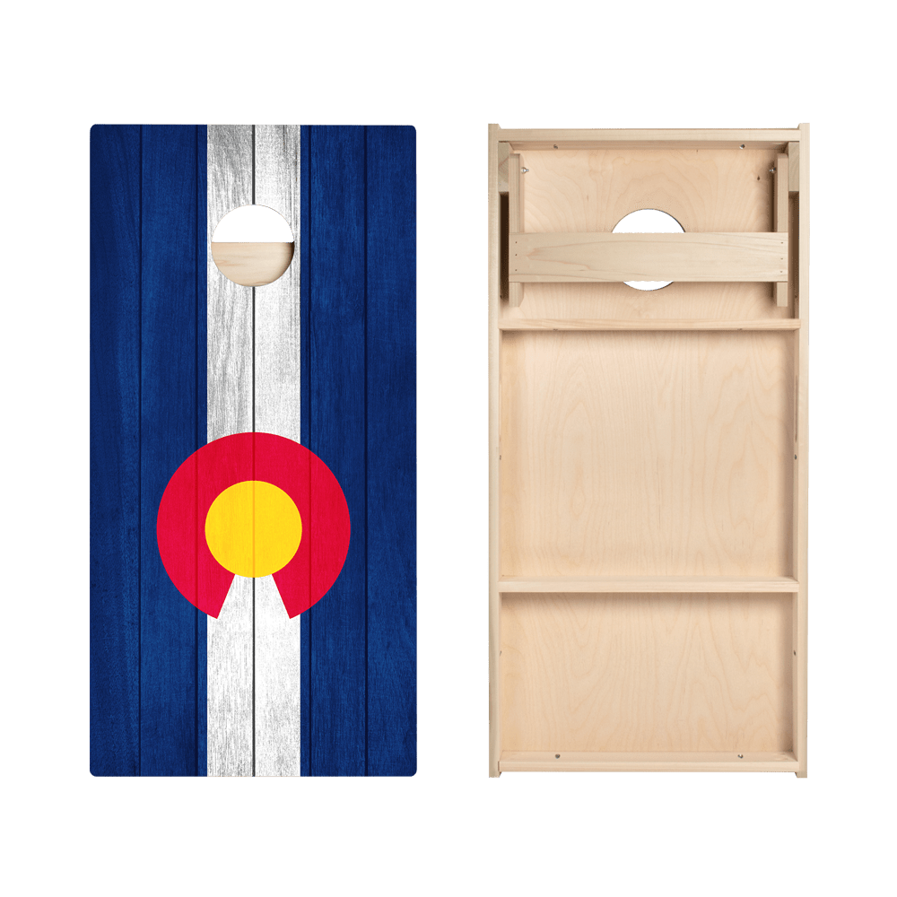 Colorado Flag Star Cornhole Boards - ACA - 000111 | American Cornhole Association