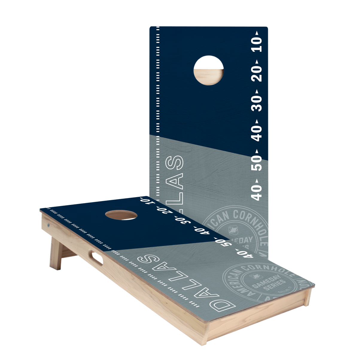 Dallas Football Gameday Stadium Star Cornhole Boards.