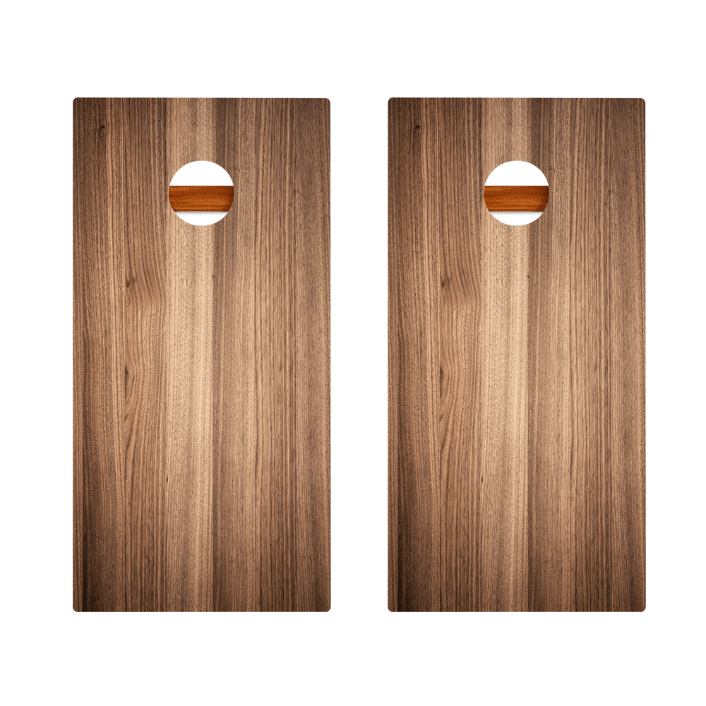 Dark Teak Silver Series Cornhole Boards - American Cornhole Association