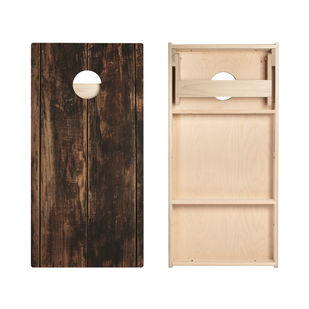 Dark Wood Panel Star Cornhole Boards - ACA - 000381 | American Cornhole Association