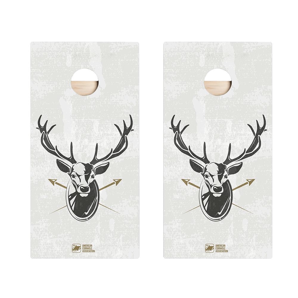 Deer Illustration Star Cornhole Boards - ACA - 000391 | American Cornhole Association