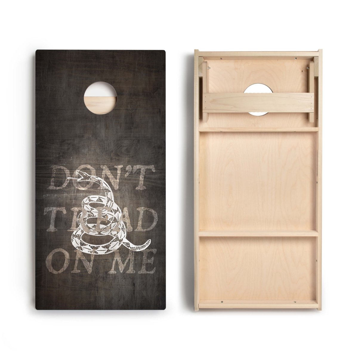 Don’t Tread On Me Black Star Cornhole Boards - ACA - 000175 | American Cornhole Association