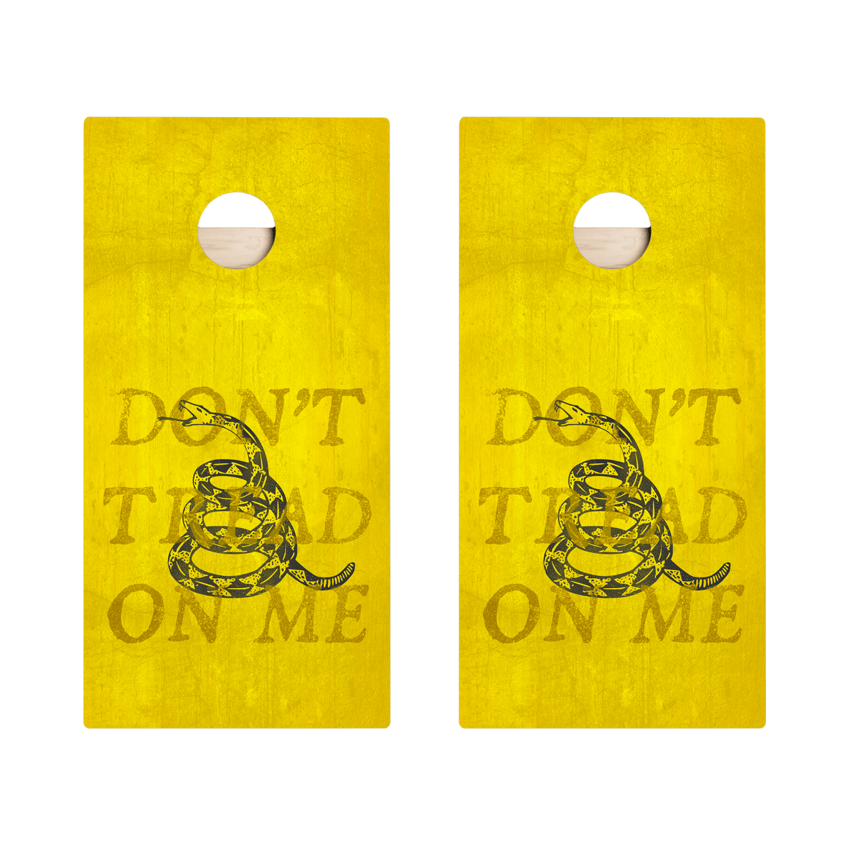 Don’t Tread On Me Yellow Star Cornhole Boards - ACA - 000174 | American Cornhole Association