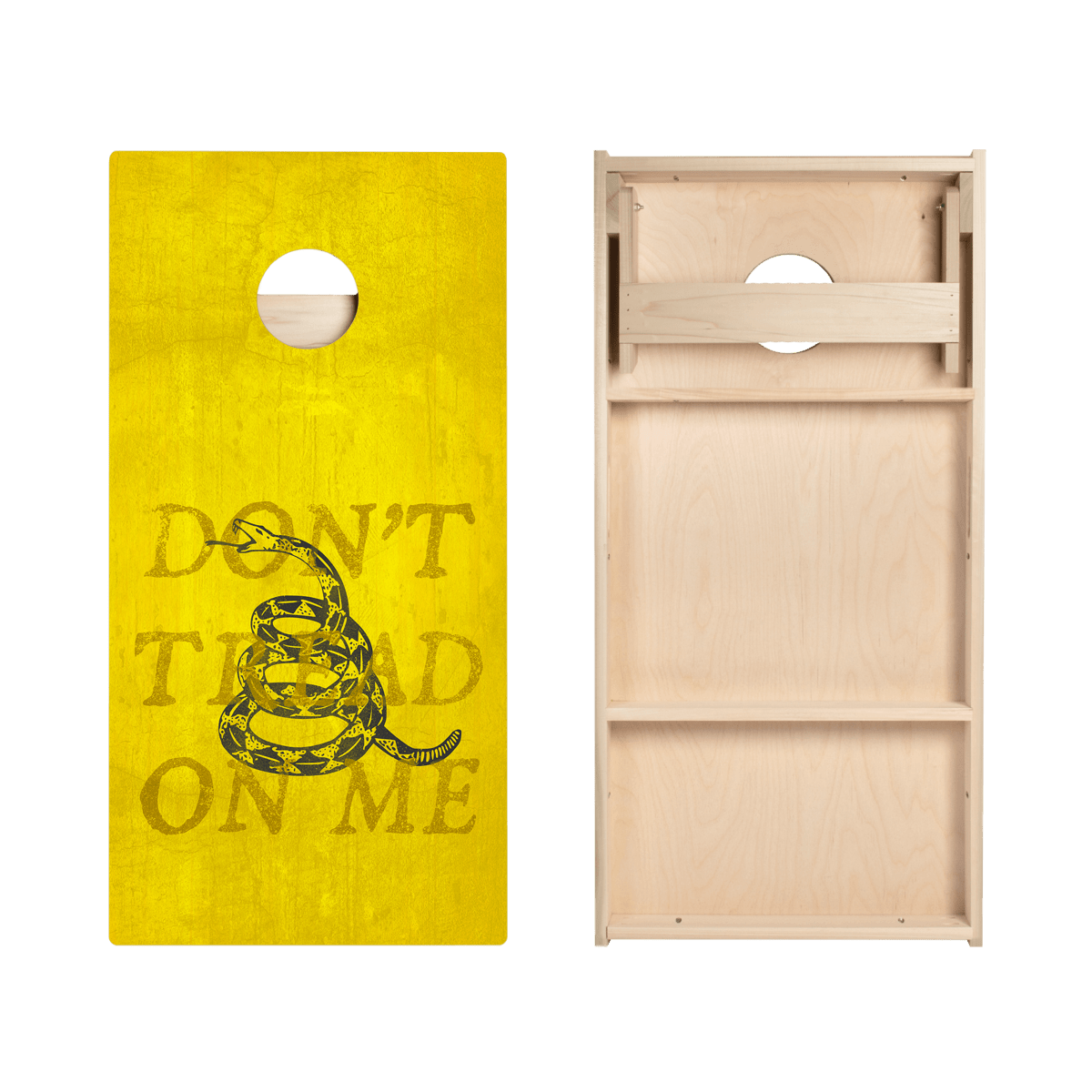 Don’t Tread On Me Yellow Star Cornhole Boards - ACA - 000174 | American Cornhole Association