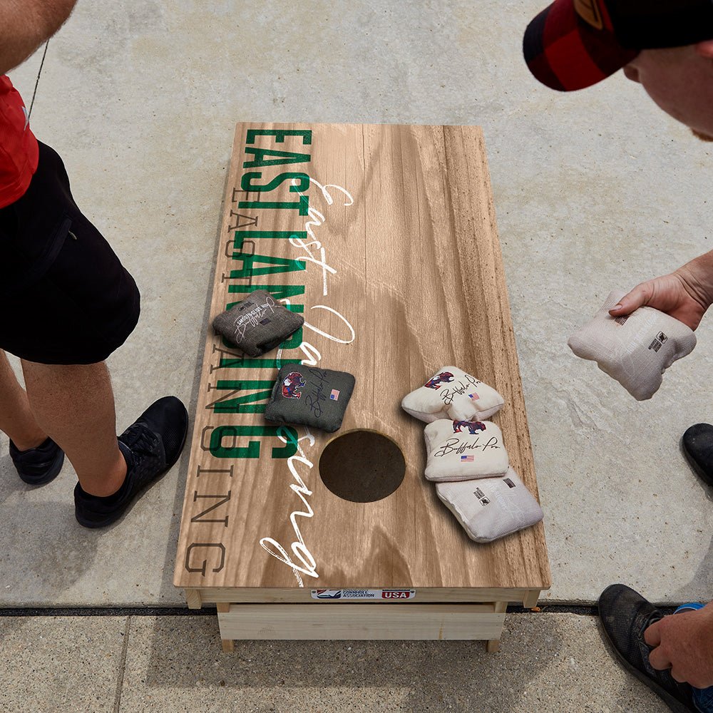 East Lansing Campus Gameday Star Cornhole Boards - ACA - 000206 | American Cornhole Association