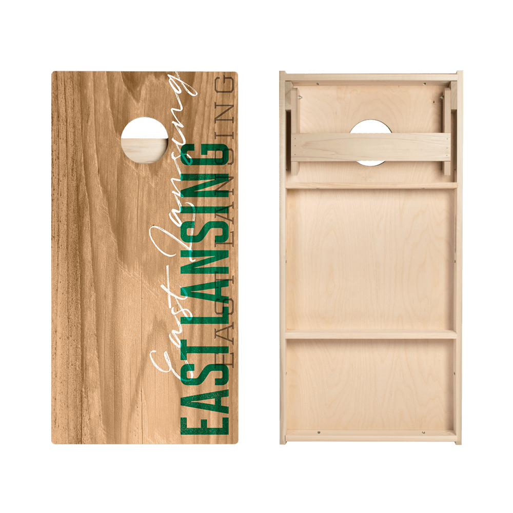East Lansing Campus Gameday Star Cornhole Boards - ACA - 000206 | American Cornhole Association