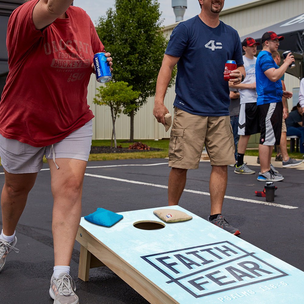Faith Over Fear Star Cornhole Boards - ACA - 000279 | American Cornhole Association