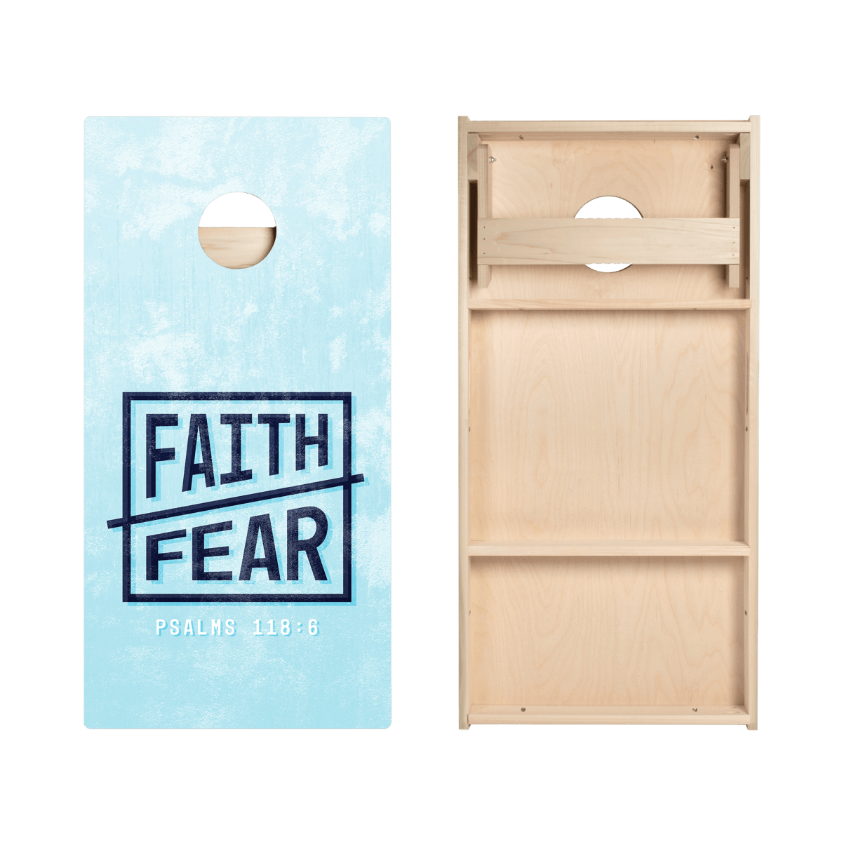 Faith Over Fear Star Cornhole Boards - ACA - 000279 | American Cornhole Association